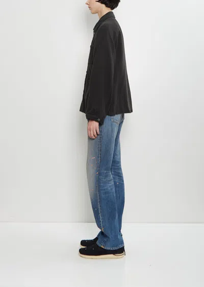 Visvim Coverall Moleskin Jacket In Black