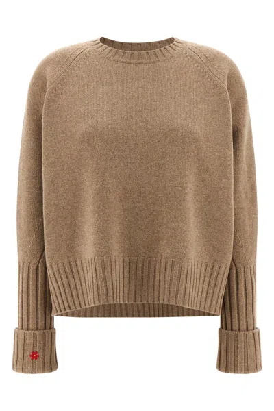 Tory Burch Wool Sweater Sweaters And Cardigans Beige In Nude