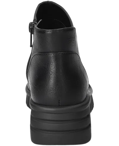Easy Street Womens Rayleen Flat Heel Booties In Black