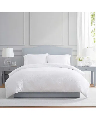 Martha Stewart Garden Trellis Cotton Blend Jacquard Comforter Set In White