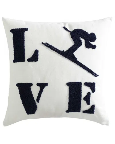 Eddie Bauer Love Ski Decorative Pillow, 20" X 20" In Multi