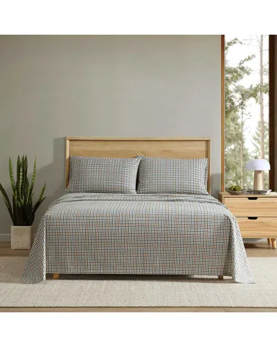 Eddie Bauer Griffin Plaid Cotton Percale Sheet Set In Gray