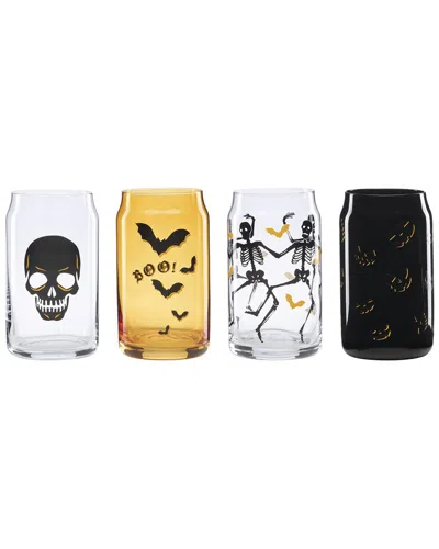 Oneida Set Of 4 Vintro Halloween Can Coolers In Multi