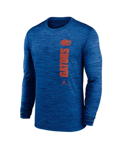 Jordan Men's Royal Florida Gators 2024 Sideline Velocity Performance Long Sleeve T-shirt In Blue