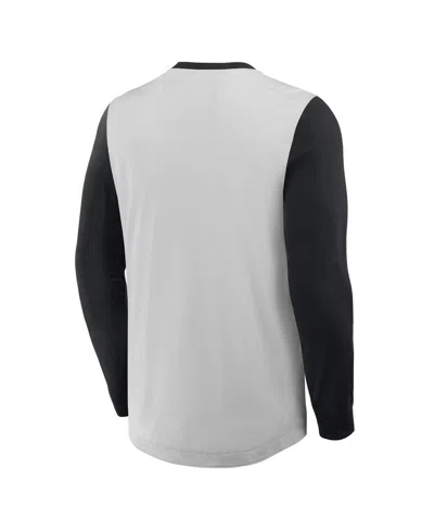 Fanatics Men's Gray/black Baltimore Orioles Clubhouse Long Sleeve Henley Shirt In Multi