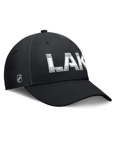 Fanatics Men's Black/silver Los Angeles Kings Authentic Pro Rink Flex Hat In Black