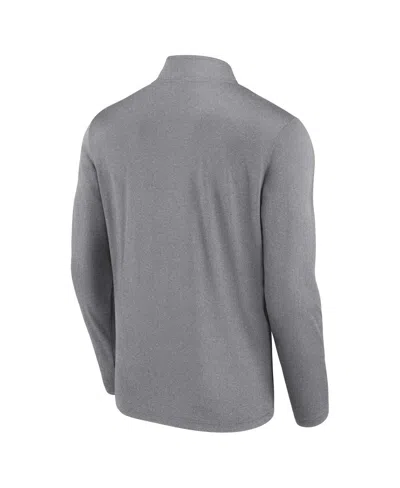 Fanatics Unlabeled Men's Heather Gray Oklahoma Sooners Head-to-head Quarter-zip Pullover Sweatshirt In Gray