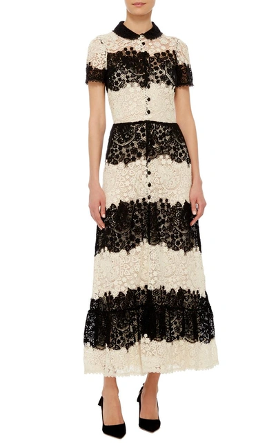 Shop Red Valentino Short Sleeve Lace Dress