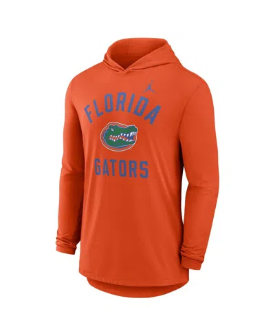 Jordan Men's Orange Florida Gators Classic Arch Tri-blend Long Sleeve Hoodie T-shirt In Orange