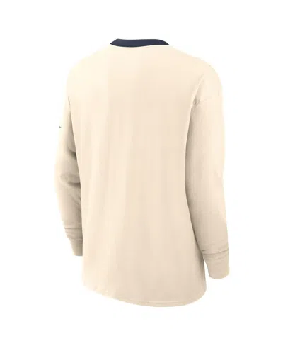 Jordan Men's Natural North Carolina Tar Heels Athletic Prep Max90 Pocket Logo Long Sleeve T-shirt In Brown