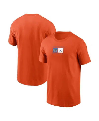 Jordan Men's Orange Florida Gators Campus Logo Swoosh T-shirt In Orange