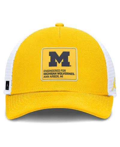 Jordan Men's Michigan On-field Rise Engineered  Brand College Trucker Adjustable Hat In Multi