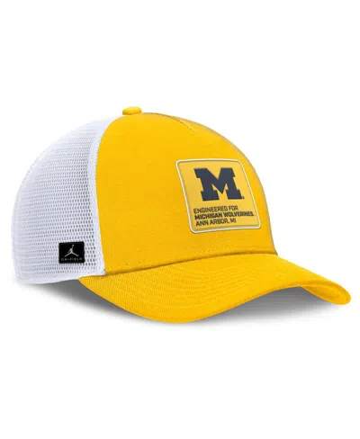 Jordan Men's Michigan On-field Rise Engineered  Brand College Trucker Adjustable Hat In Multi