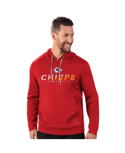 Msx By Michael Strahan Men's Red Kansas City Chiefs Performance Pullover Hoodie In Red