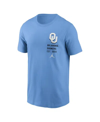 Jordan Men's Valor Blue Oklahoma Sooners Record Shattered 2-hit T-shirt In Blue