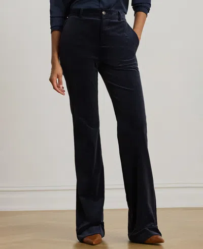 Ralph Lauren High-rise Corduroy Flare Pant In Black