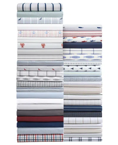 Nautica Cotton Percale 4-piece Sheet Set, Queen In Multi