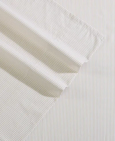 Nautica Cotton Percale 4-piece Sheet Set, King In White