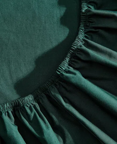 Nautica Solid Cotton Percale 4-piece Sheet Set, King In Green