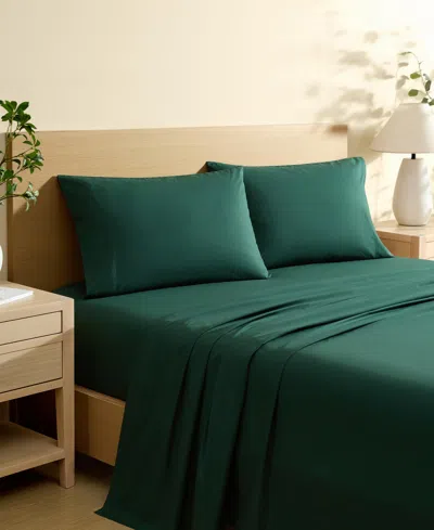 Nautica Solid Cotton Percale 4-piece Sheet Set, King In Green