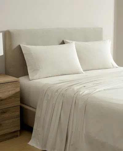 Nautica Solid Cotton Percale 4-piece Sheet Set, Full In Neutral