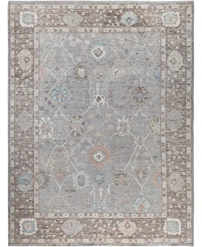 Adorn Hand Woven Rugs Colorful Oushak M0103-37 9'2"x11'11" Area Rug In Gray
