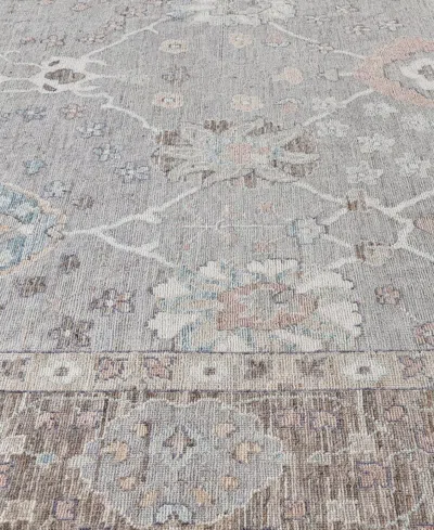 Adorn Hand Woven Rugs Colorful Oushak M0103-37 9'2"x11'11" Area Rug In Gray