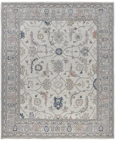Adorn Hand Woven Rugs Colorful Oushak M0103-44 8'2"x9'8" Area Rug In White