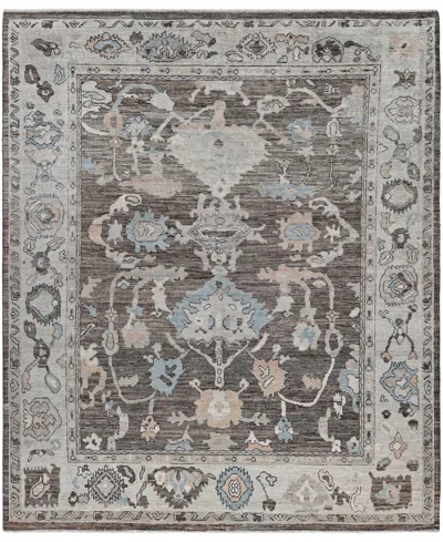 Adorn Hand Woven Rugs Colorful Oushak M0103-53 8'2"x9'9" Area Rug In Brown