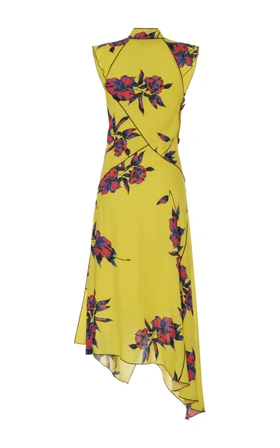 Shop Proenza Schouler Asymmetrical Floral Dress