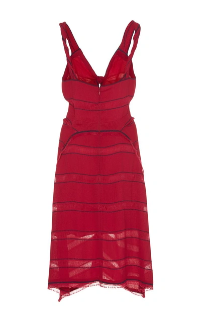 Shop Proenza Schouler Striped Front Tie Dress