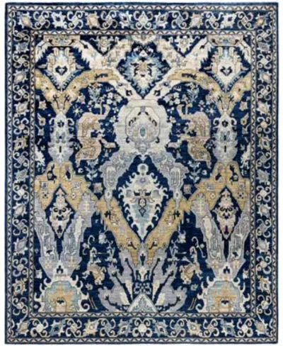 Adorn Hand Woven Rugs Serapi M0103 259 Rug Collection In Blue
