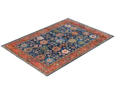 Adorn Hand Woven Rugs Serapi M0103 297 Rug Collection In Blue
