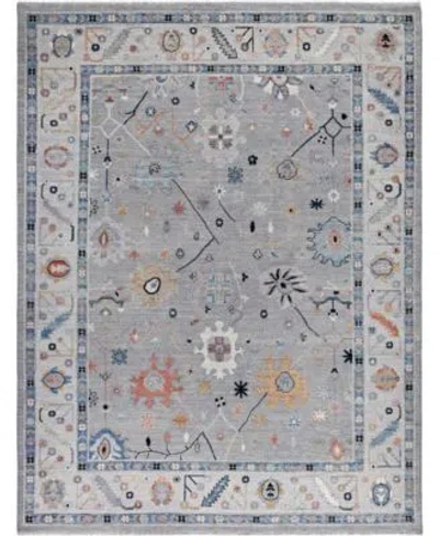 Adorn Hand Woven Rugs Colorful Oushak M0103 35 Rug Collection In Gray