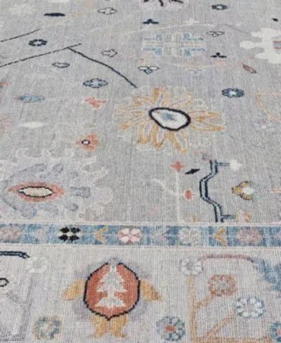 Adorn Hand Woven Rugs Colorful Oushak M0103 35 Rug Collection In Gray