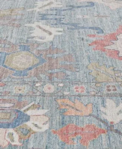 Adorn Hand Woven Rugs Colorful Oushak M0103 38 Rug Collection In Blue