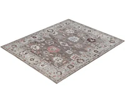 Adorn Hand Woven Rugs Colorful Oushak M0103 46 Rug Collection In Brown