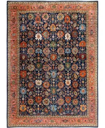 Adorn Hand Woven Rugs Serapi M0103 62 Rug Collection In Blue