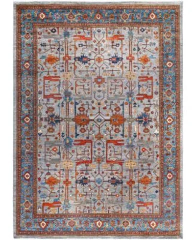 Adorn Hand Woven Rugs Serapi M0103 64 Rug Collection In Gray