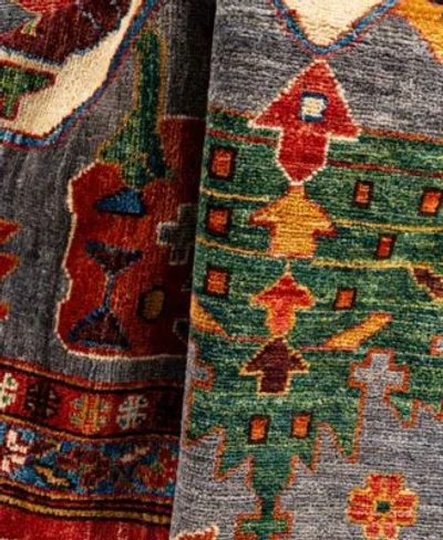 Adorn Hand Woven Rugs Serapi M0103 70 Rug Collection In Gray