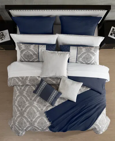 Hallmart Collectibles Teisha Damask 14-pc. Comforter Set, King In Multi