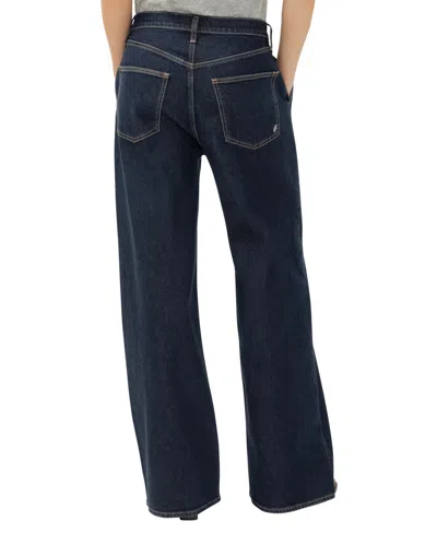 Silver Jeans Co. Women's High Rise Pleated Denim Trouser Leg Jeans In Blue