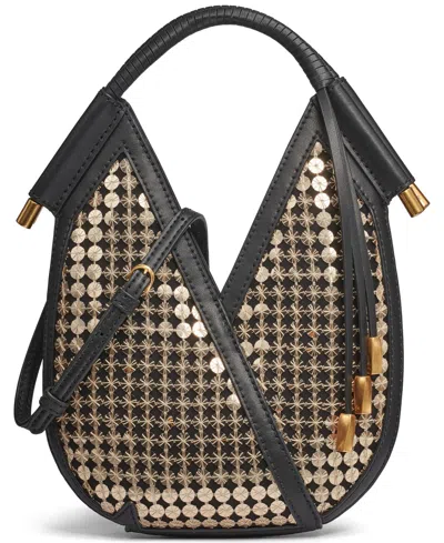 Donna Karan Baldwin Sequin Micro Crossbody Bag In Brown