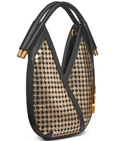 Donna Karan Baldwin Sequin Micro Crossbody Bag In Brown