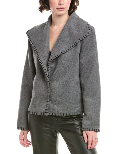 Pascale La Mode Short Wool-blend Jacket In Gray