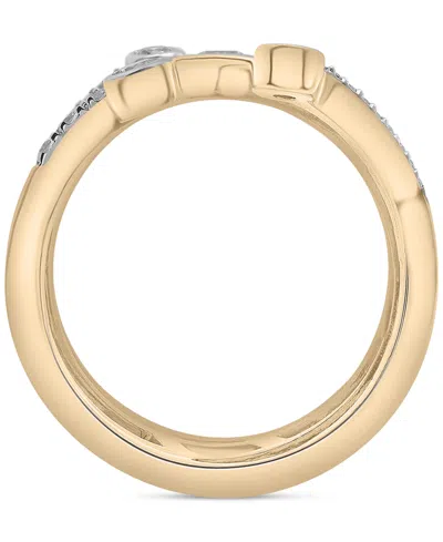 Wrapped Diamond Bezel Wrap Ring (1/2 Ct. T.w.) In 10k Gold, Macy's ...