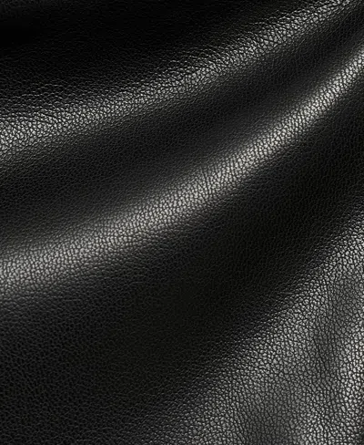 Mango Leather-effect Top With Open Shoulders Black In Black