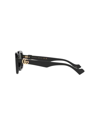 Gucci Geometric Plastic Rectangle Sunglasses In Black