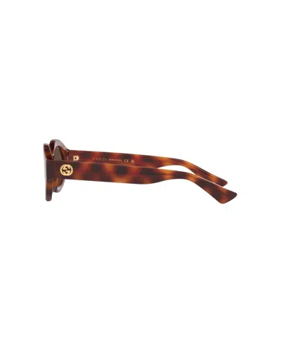 Gucci Womens Brown Gg1579s Oval-frame Injected Sunglasses In Brown