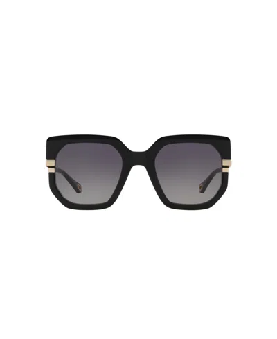 Chloé Womens Ch0240s Square-frame Acetate Sunglasses Black In Black